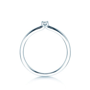 Verlovingsring Classic 4 in 14K witgoud met diamant 0,05ct H/SI