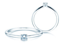 Verlovingsring Classic 4 in zilver 925/- met diamant 0,15ct G/SI