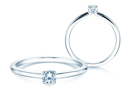 Verlovingsring Classic 4 in zilver 925/- met diamant 0,15ct H/SI