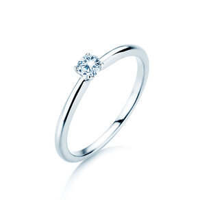 Verlovingsring Classic 4 in zilver 925/- met diamant 0,15ct H/SI
