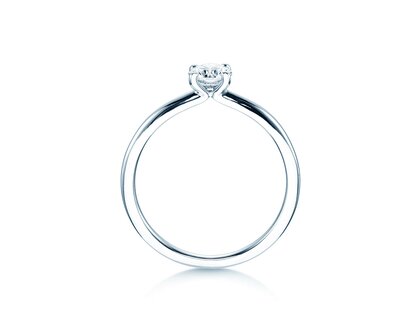 Verlovingsring Classic 4 in 14K witgoud met diamant 0,40ct H/SI