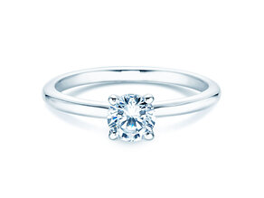 Verlovingsring Classic 4 in 14K witgoud met diamant 0,50ct H/SI