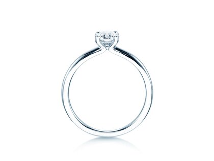 Verlovingsring Classic 4 in 14K witgoud met diamant 0,50ct H/SI