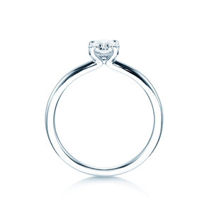 Verlovingsring Classic 4 in 14K witgoud met diamant 0,50ct H/SI