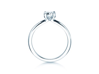 Verlovingsring Classic 4 in 9K witgoud met diamant 0,60ct H/SI