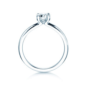 Verlovingsring Classic 4 in 9K witgoud met diamant 0,60ct H/SI