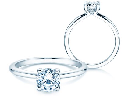 Verlovingsring Classic 4 in 18K witgoud met diamant 2,00ct G/SI
