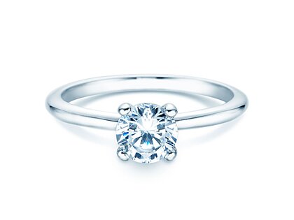 Verlovingsring Classic 4 in 18K witgoud met diamant 2,00ct G/SI