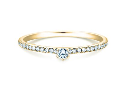 Verlovingsring Classic Pavé in 18K geelgoud met diamanten 0,20ct G/SI
