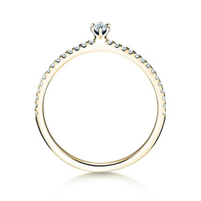 Verlovingsring Classic Pavé in 18K geelgoud met diamanten 0,20ct G/SI