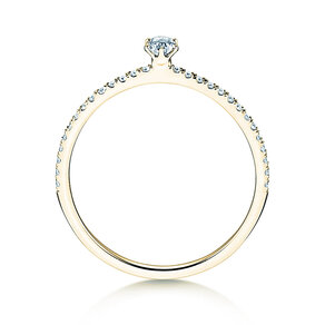 Verlovingsring Classic Pavé in 18K geelgoud met diamanten 0,30ct G/SI