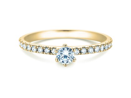 Verlovingsring Classic Pavé in 18K geelgoud met diamanten 0,40ct G/SI