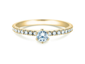 Verlovingsring Classic Pavé in 18K geelgoud met diamanten 0,40ct G/SI