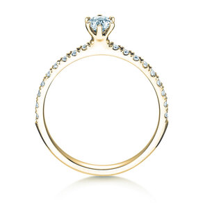 Verlovingsring Classic Pavé in 18K geelgoud met diamanten 0,40ct G/SI