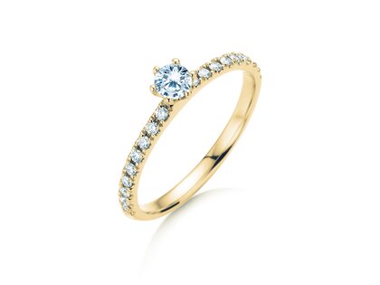 Verlovingsring Classic Pavé in 18K geelgoud met diamanten 0,40ct G/SI