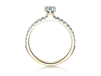 Verlovingsring Classic Pavé in 14K geelgoud met diamanten 0,50ct G/SI
