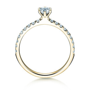 Verlovingsring Classic Pavé in 14K geelgoud met diamanten 0,50ct G/SI