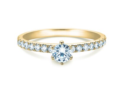 Verlovingsring Classic Pavé in 18K geelgoud met diamanten 0,60ct G/SI