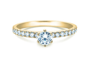 Verlovingsring Classic Pavé in 18K geelgoud met diamanten 0,60ct G/SI