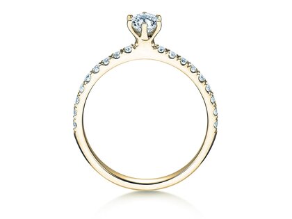Verlovingsring Classic Pavé in 18K geelgoud met diamanten 0,60ct G/SI