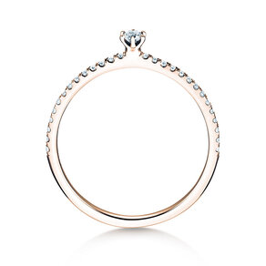 Verlovingsring Classic Pavé in 18K roségoud met diamanten 0,20ct G/SI