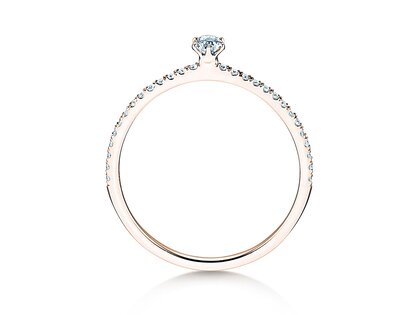Verlovingsring Classic Pavé in 18K roségoud met diamanten 0,30ct G/SI