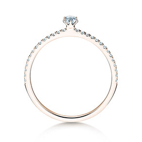 Verlovingsring Classic Pavé in 18K roségoud met diamanten 0,30ct G/SI