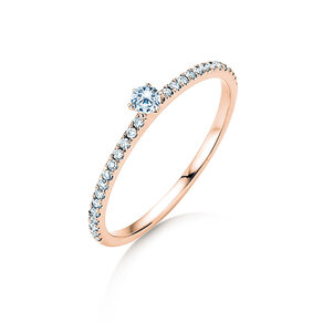 Verlovingsring Classic Pavé in 18K roségoud met diamanten 0,30ct G/SI