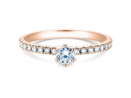 Verlovingsring Classic Pavé in 14K roségoud met diamanten 0,40ct G/SI