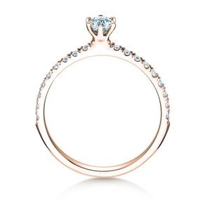 Verlovingsring Classic Pavé in 14K roségoud met diamanten 0,40ct G/SI