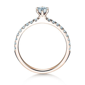 Verlovingsring Classic Pavé in 9K roségoud met diamanten 0,50ct G/SI
