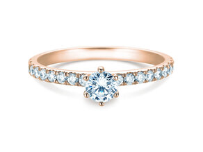 Verlovingsring Classic Pavé in 14K roségoud met diamanten 0,60ct G/SI