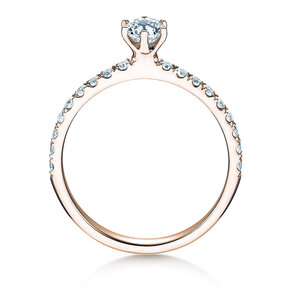 Verlovingsring Classic Pavé in 14K roségoud met diamanten 0,60ct G/SI