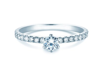 Verlovingsring Classic Pavé in 14K witgoud met Lab-grown diamanten 0,50ct E/VS