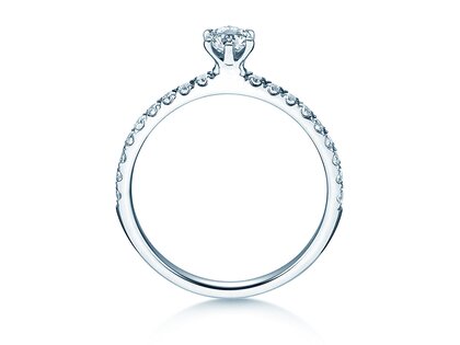Verlovingsring Classic Pavé in 14K witgoud met Lab-grown diamanten 0,50ct E/VS