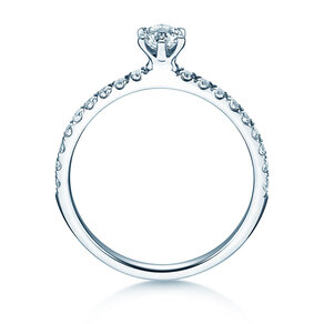 Verlovingsring Classic Pavé in 14K witgoud met Lab-grown diamanten 0,50ct E/VS