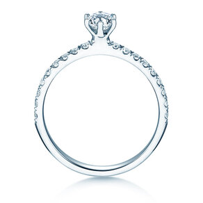 Verlovingsring Classic Pavé in 18K witgoud met diamanten 0,60ct G/SI