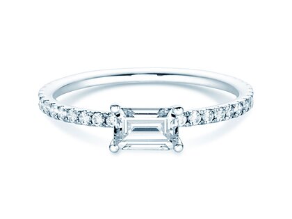 Verlovingsring Emerald-Cut