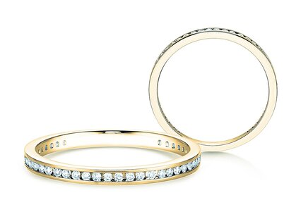 Verlovingsring Endless Love in 14K geelgoud met diamanten 0,20ct