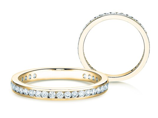 Verlovingsring Endless Love in 18K geelgoud met diamanten 0,50ct G/SI