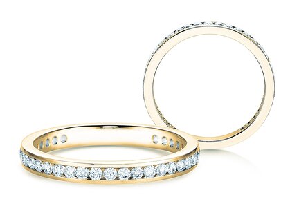 Verlovingsring Endless Love in 18K geelgoud met diamanten 0,50ct G/SI