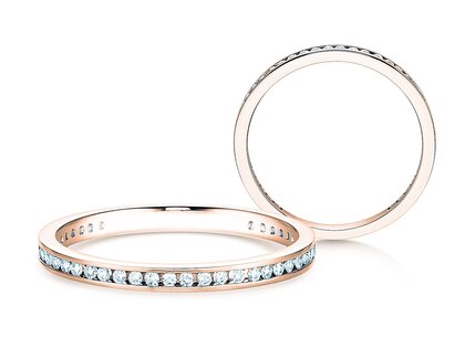 Verlovingsring Endless Love in 18K roségoud met diamanten 0,20ct G/SI