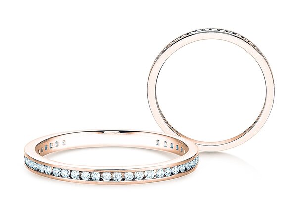 Verlovingsring Endless Love in 18K roségoud met diamanten 0,20ct G/SI