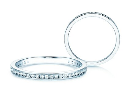 Verlovingsring Endless Love in 18K witgoud met diamanten 0,20ct