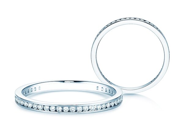 Verlovingsring Endless Love in 14K witgoud met diamanten 0,20ct G/SI