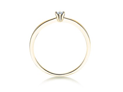 Verlovingsring Classic Petite in 14K geelgoud met diamant 0,07ct G/SI