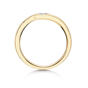 Verlovingsring Twist in 14K geelgoud met diamant 0,20ct H/SI