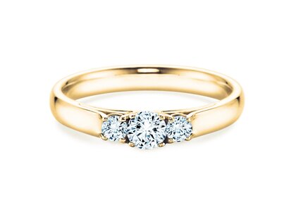Verlovingsring 3 Stones in 14K geelgoud met Lab-grown diamanten 0,40ct E/VS