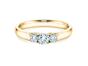 Verlovingsring 3 Stones in 14K geelgoud met Lab-grown diamanten 0,40ct E/VS