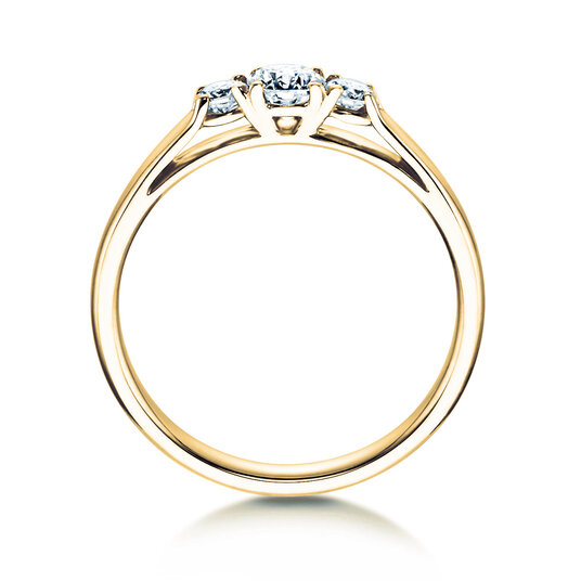 Verlovingsring 3 Stones in 9K geelgoud